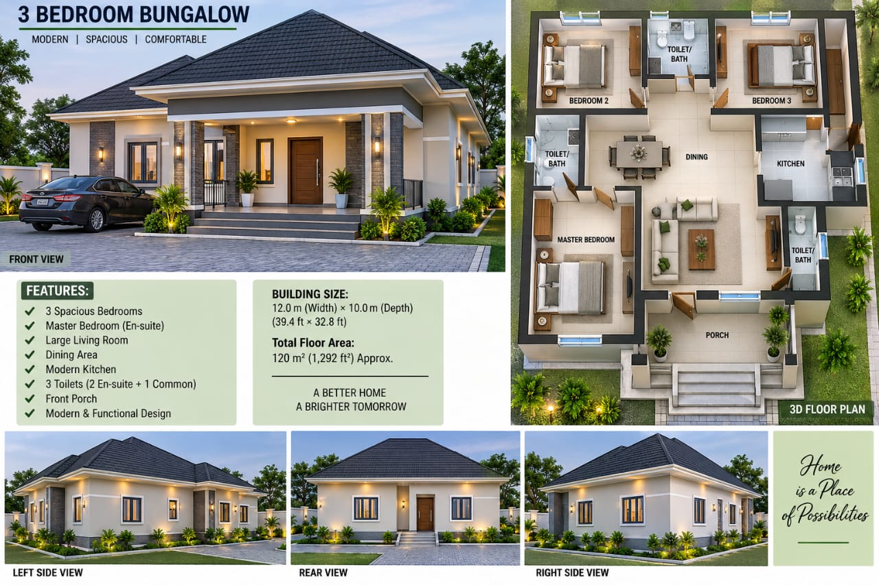 The 3-Bedroom Bungalow with BQ at Biophilic Shaka Gardens